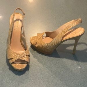 Jessica Simpson Womens Classic Pump Shoes Peep Toe 7.5 B